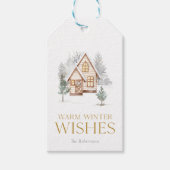Warm Winter Wishes Cottage Geschenkanhänger (Vorderseite)