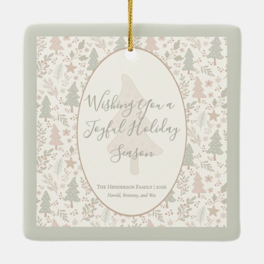 Warm Winter Wishes –Personalized Holiday Ornament (Rückseite)