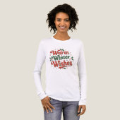 Warm winter wishesminimal chic Santa christmas tee (Vorderseite voll)