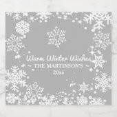 Warm, Winter, Wünsche, Urlaub Bierflaschenetikett (Einzelnes Label)