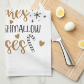 Warm Wishes and Marshmallow Kisses Geschirrtuch (Viertel Falte)