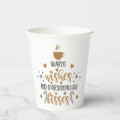 Warm Wishes and Marshmallow Kisses Paper cup Pappbecher (Vorderseite)