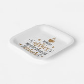 Warm Wishes and Marshmallow Kisses Pappteller (Gewinkelt)