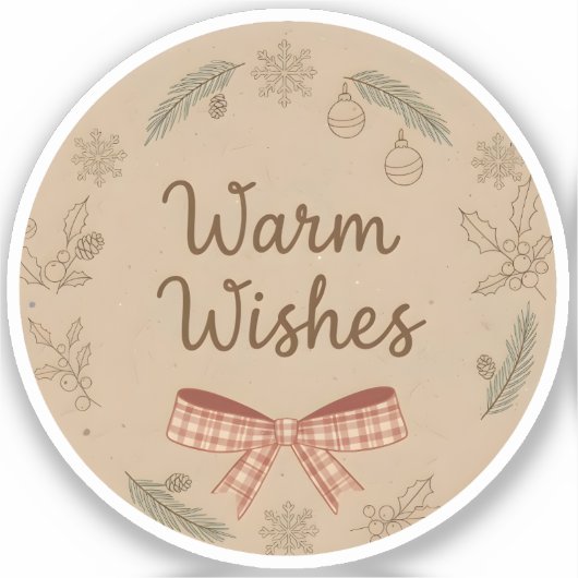 Warm Wishes Aufkleber (Vorderseite)