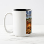 Warm Wishes by the Fireplace Zweifarbige Tasse (Links)