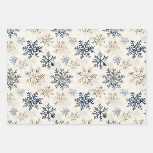 Warm Wishes Cocoa Marshmallow Snowflakes Christmas Geschenkpapier Set (Vorderseite 3)