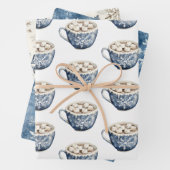 Warm Wishes Cocoa Marshmallow Snowflakes Christmas Geschenkpapier Set (Beispiel)
