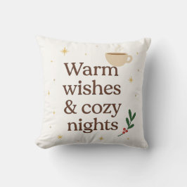 Warm Wishes & Cozy Nights – Minimalist Holiday Kissen