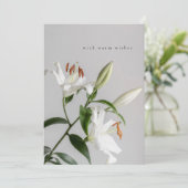 Warm Wishes Elegant Lily Card Dankeskarte (Stehend Vorderseite)