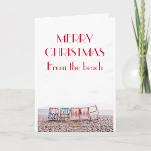 WARM WISHES FROM **THE BEACH** AT CHRISTMAS KARTE