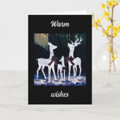 "WARM WISHES" IN DER CHRISTMAS-ZEIT FÜR SIE KARTE (Gelbe Blume)