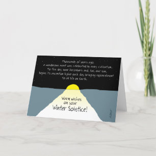 Warm Wishes on Your Winter Solstice! Feiertagskarte
