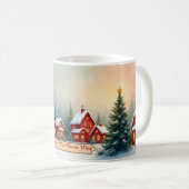 Warm Wishes Personalized Christmas Mug Kaffeetasse (VorderseiteRechts)