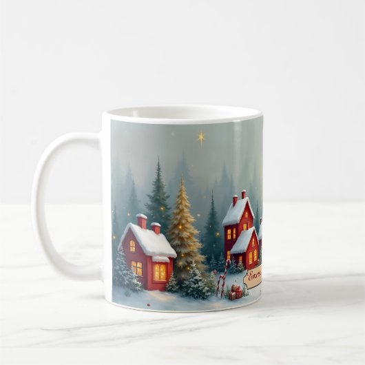 Warm Wishes Personalized Christmas Mug Kaffeetasse (Links)