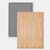 Warm Wood Grain Pattern Magnet for Fridge or Desk (Vorderseite/Rückseite)