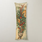 Warm woodland bunny christmas festive winter seitenschläferkissen (Rückseite (Vertikal))