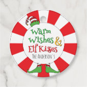 Warm Wünsche & Elf Kisses! Geschenkanhänger (Vorderseite)