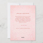 Warm wünscht Baby Kisses Holidays Pink Ankündigung (Rückseite)