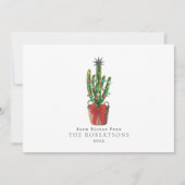 Warm wünscht Cactus Christmas Feiertagskarte (Vorderseite)