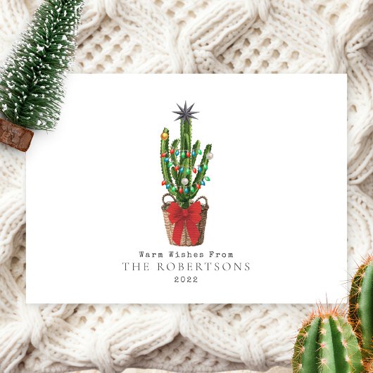 Warm wünscht Cactus Christmas Feiertagskarte