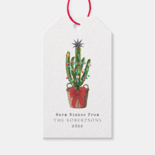 Warm wünscht Cactus Christmas Geschenkanhänger