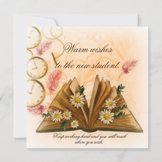 Warm wünscht eine neue Studentenkarte (Vorderseite)