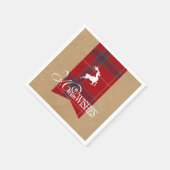 Warm wünscht Kraft & Tartan Red ID589 Serviette (Ecke)