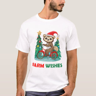 Warm wünscht Niedliches Sloth Bike T-Shirt