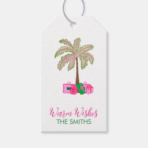 Warm wünscht Palm Tree Custom Gift Tags Geschenkanhänger