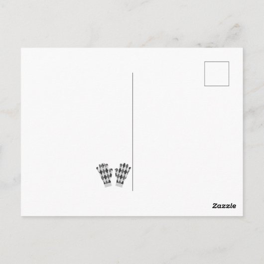 Warm wünscht Raute Muster Elemente Postkarte - Gra (Rückseite)