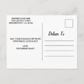 Warm wünscht Red Script Unique Foto Postkarte (Rückseite)