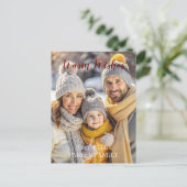 Warm wünscht Red Script Unique Foto Postkarte (Stehend Vorderseite)