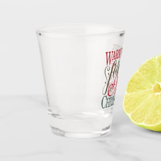 Warm wünscht Typografie rot/grün ID589 Schnapsglas (Links)