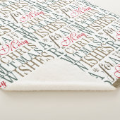 Warm wünscht Typografie rot/grün ID589 Sherpadecke (3/4)