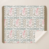 Warm wünscht Typografie rot/grün ID589 Sherpadecke (Vorderseite (Horizontal))