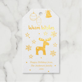 Warm wünscht Weihnachts-Weihnachtsgeschenke Tags Geschenkanhänger