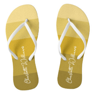 WARM YELLOW GOLD FARBE STRIPE LINE PATTERNAME BADESANDALEN