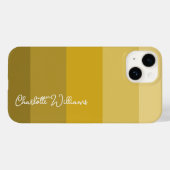 WARM YELLOW GOLD FARBE STRIPE LINE PATTERNAME Case-Mate iPhone HÜLLE (Rückseite (Horizontal))