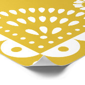 Warm Yellow Papel Picado Wedding Welcome Sign Poster (Ecke)