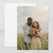 Warm Yellow Romantic Photo Einladung (Vorne/Hinten)