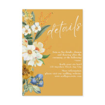 Warm yellow Spring Garden Wildflowers wedding