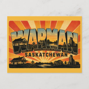 Warman Saskatchewan schnellstwachsende Stadt Postkarte