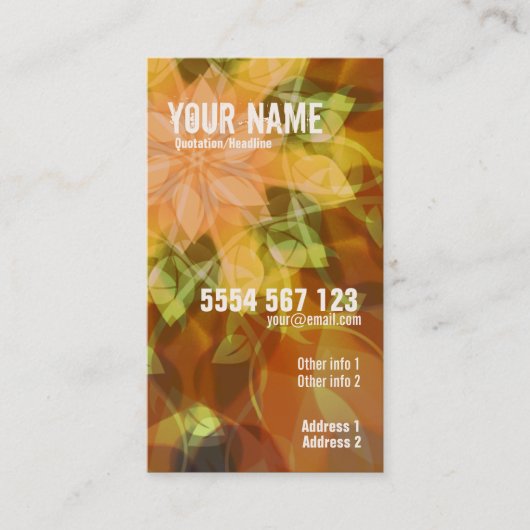 Warmania Business Card Visitenkarte (Vorderseite)