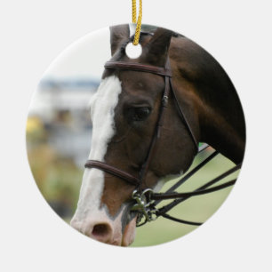 Warmblood PferdeFoto-Verzierung Keramikornament