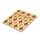 Warmbraun-Rosa-Argyle-Muster Fliese (Seite)