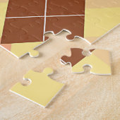 Warmbraun-Rosa-Argyle-Muster Puzzle (Seite)