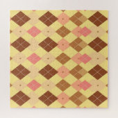 Warmbraun-Rosa-Argyle-Muster Puzzle (Horizontal)