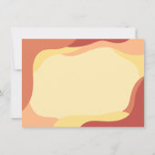 Warme 70er schwere Geburtstagskarte Einladung (Rückseite)