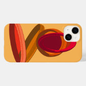 Warme Abstrakte Dreierringe ・ Moderne Minimalistis Case-Mate iPhone Hülle (Rückseite (Horizontal))