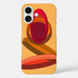 Warme Abstrakte Dreierringe ・ Moderne Minimalistis iPhone 16 Hülle